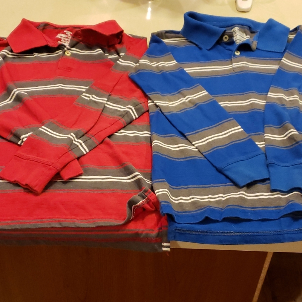 Boys long sleeve button tees
